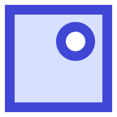 Align Top Right Circle Icon from Sharp Duo Set