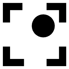 Align Top Right Frame Circle Icon from Sharp Solid Set