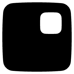 Align Top Right Square Icon from Plump Solid Set