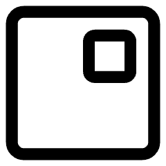 Align Top Right Square Icon from Core Line Set