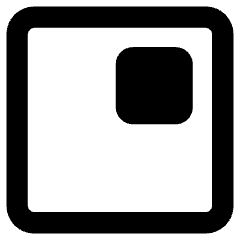 Align Top Right Square Icon from Core Remix Set