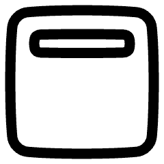 Align Top Square Icon from Plump Line Set