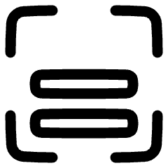 Align Two Bottom Frame Icon from Plump Line Set