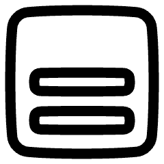 Align Two Bottom Square Icon from Plump Line Set