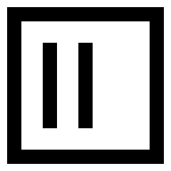 Align Two Left Square Icon from Sharp Line Set