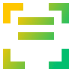 Align Two Top Frame Icon from Sharp Gradient Set