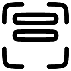 Align Two Top Frame Icon from Plump Line Set