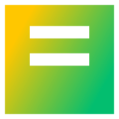 Align Two Top Square Icon from Sharp Gradient Set