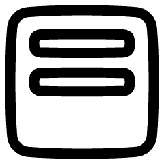 Align Two Top Square Icon from Plump Line Set