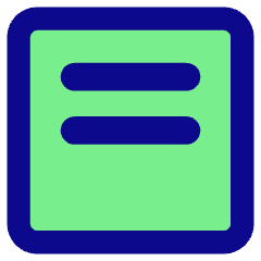 Align Two Top Square Icon from Core Pop Set