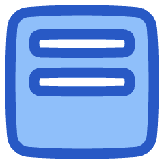 Align Two Top Square Icon from Plump Duo Set