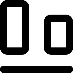 Align Vertical Bottom Icon from Micro Line Set