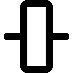 Align Vertical Center 2 Icon from Micro Line Set