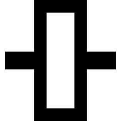 Align Vertical Center 2 Icon from Sharp Remix Set