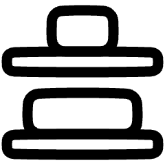 Distribute Bottom Icon from Plump Line Set