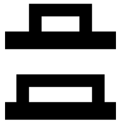 Distribute Bottom Icon from Sharp Remix Set