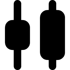 Distribute Center Horizontal Icon from Core Solid Set