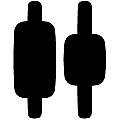 Distribute Center Horizontal Icon from Plump Solid Set