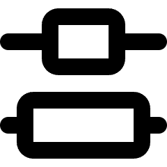 Distribute Center Vertical Icon from Micro Line Set