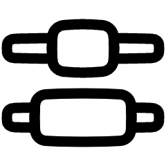 Distribute Center Vertical Icon from Plump Line Set