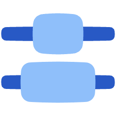 Distribute Center Vertical Icon from Plump Flat Set