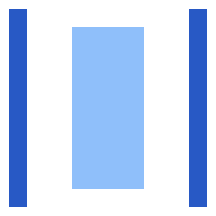 Distribute Horizontal Icon from Sharp Flat Set