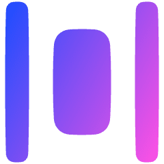 Distribute Horizontal Icon from Plump Gradient Set