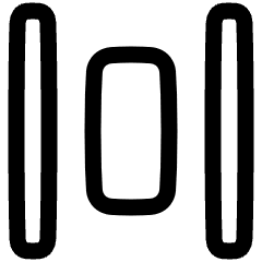 Distribute Horizontal Icon from Plump Line Set