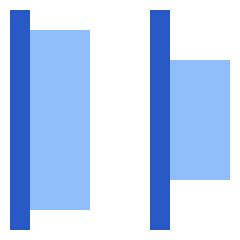 Distribute Left Icon from Sharp Flat Set