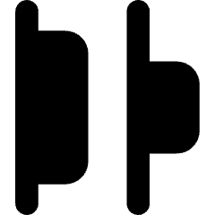 Distribute Left Icon from Core Solid Set