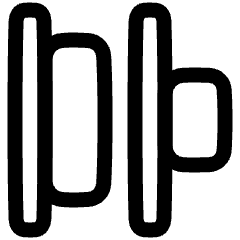 Distribute Left Icon from Plump Line Set