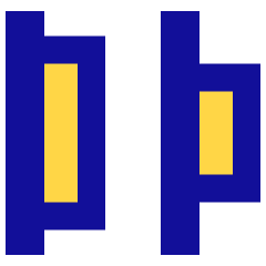 Distribute Left Icon from Sharp Pop Set