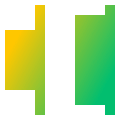 Distribute Right Icon from Sharp Gradient Set