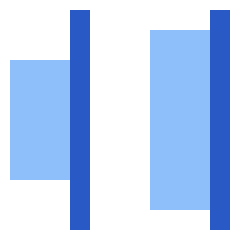 Distribute Right Icon from Sharp Flat Set
