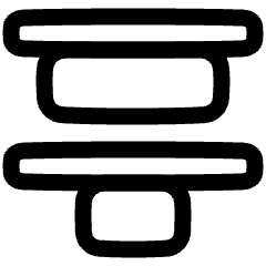 Distribute Top Icon from Plump Line Set