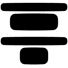 Distribute Top Icon from Plump Solid Set