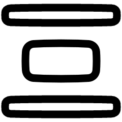 Distribute Vertical Icon from Plump Line Set