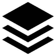 Layers 1 Icon from Sharp Solid Set