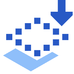 Send Backward Icon from Sharp Flat Set