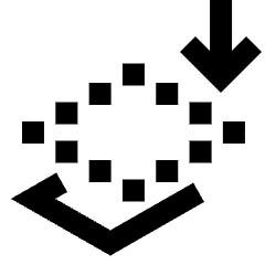 Send Backward Icon from Sharp Line Set