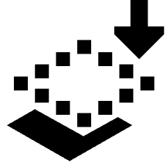 Send Backward Icon from Sharp Solid Set