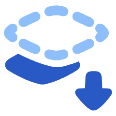 Send Backward Icon from Plump Flat Set