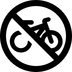 Allowances No Bicycles Icon from Ultimate Bold Set