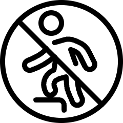 Allowances No Climbing Icon from Ultimate Light Set