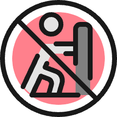 Allowances No Pushing Icon from Ultimate Colors Set