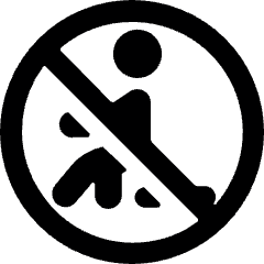 Allowances No Sitting Icon from Ultimate Bold Set