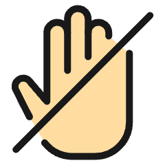 Allowances No Talking Icon from Ultimate Colors Set