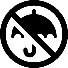 Allowances No Umbrellas Icon from Ultimate Bold Set