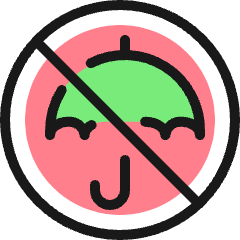Allowances No Umbrellas Icon from Ultimate Colors Set