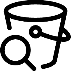 Amazon S3 Storage Lens Search Icon from Ultimate Regular Set